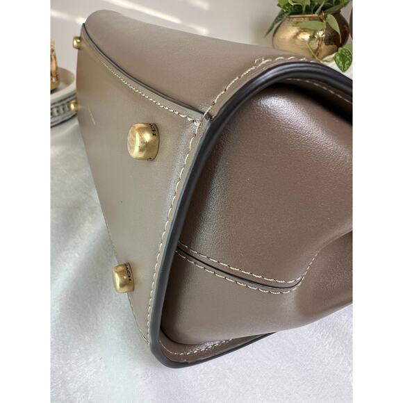 COACH Broome Small Carryall Bag In Dark Stone Color - Picture 10 of 16